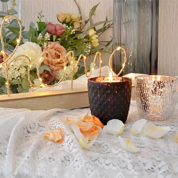 Electroplate Customize Glass Candle Holder
