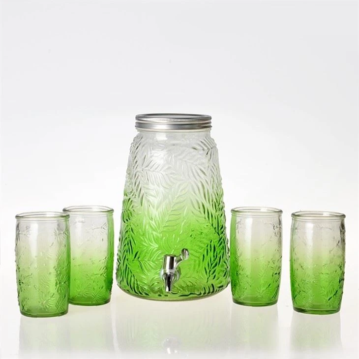 Glass Beverage Dispenser With Tap