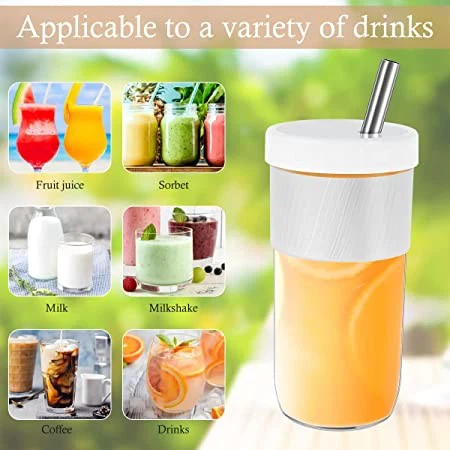 Glass Boba Cups With Lids And Straws