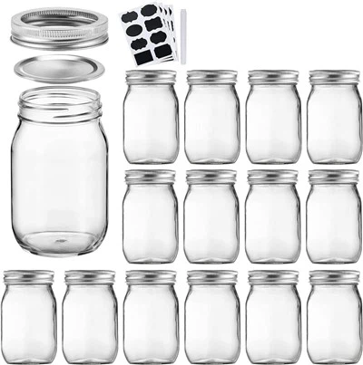 500ml Mason krukkur með loftþéttum lokum