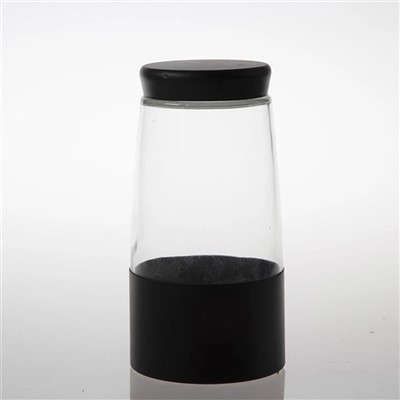 Gler Mason krukkur með plastlokum