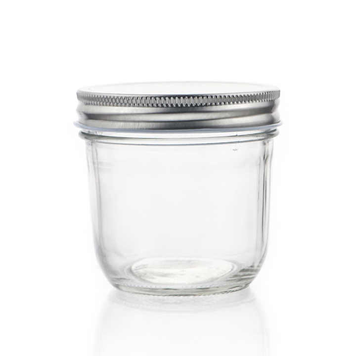 Mason krukkur, 8 oz glerkrukkur með venjulegum lokum