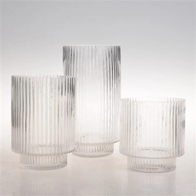 Vintage glervörusett Drykkjarglös með glerstráum Ískaffibollum fyrir viskí