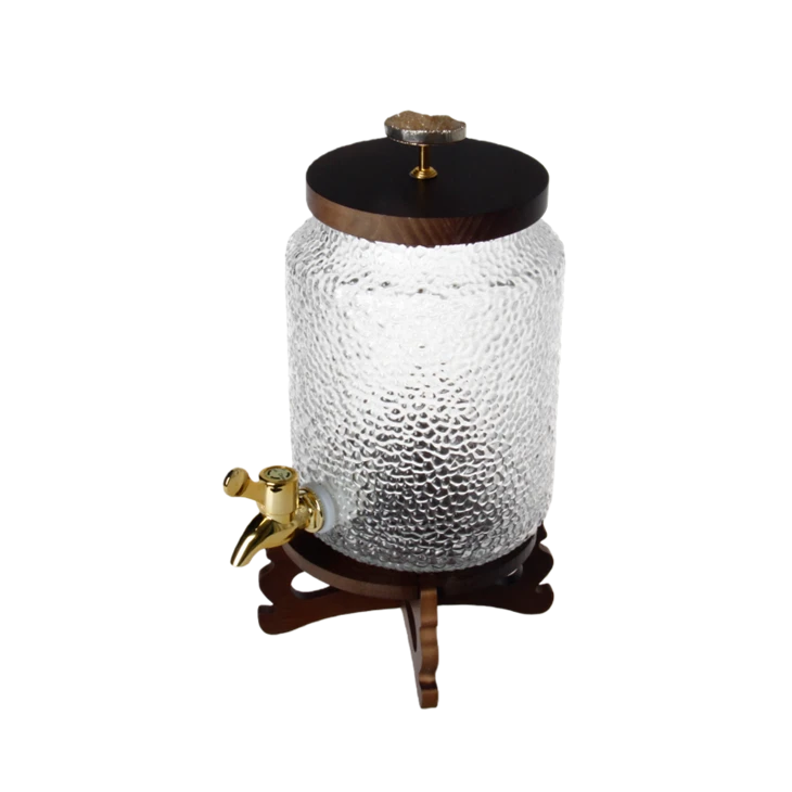 Straight-Sided Hammered Glass Carafe factory